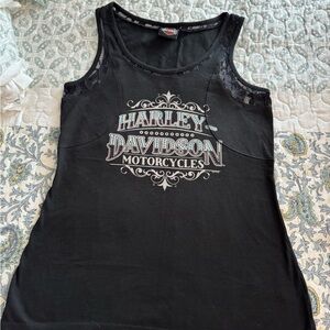 Harley-Davidson Black Sleeveless Top